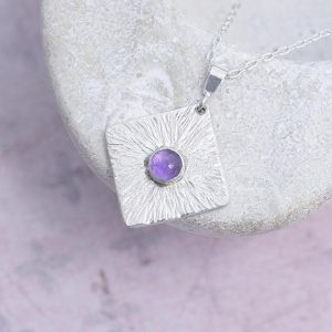 Amethyst Pendant made of sterling silver by iana Jewellery