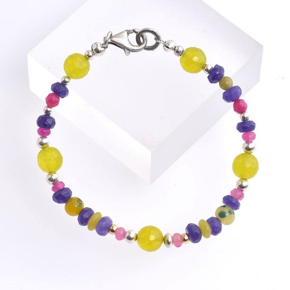 Mixed Semi-precious Beaded Bracelet