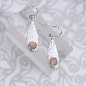 pink Moonstone earrings