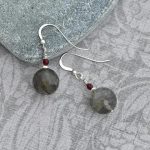 grey quartz earrings