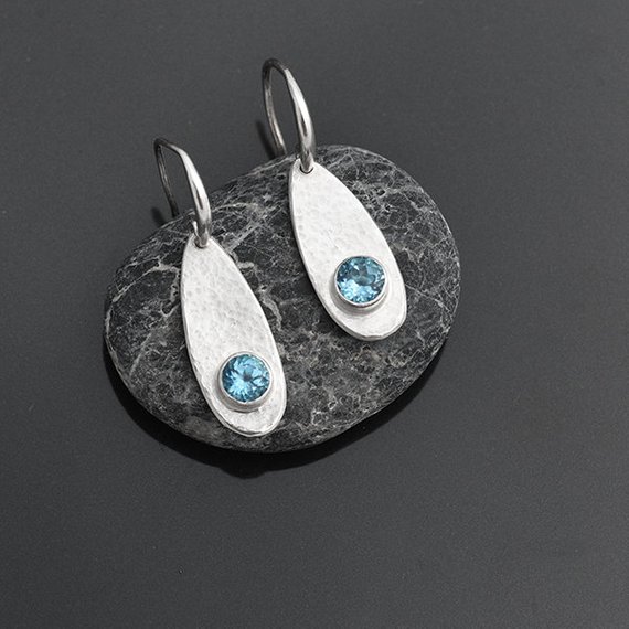 blue Topaz earrings iana jewellery maker Canterbury Kent