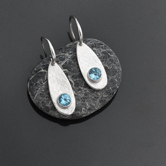 Blue Topaz Earrings