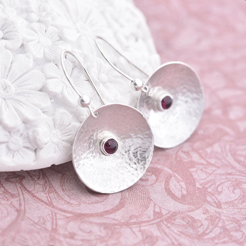 Garnet Earrings by iana Jewellery