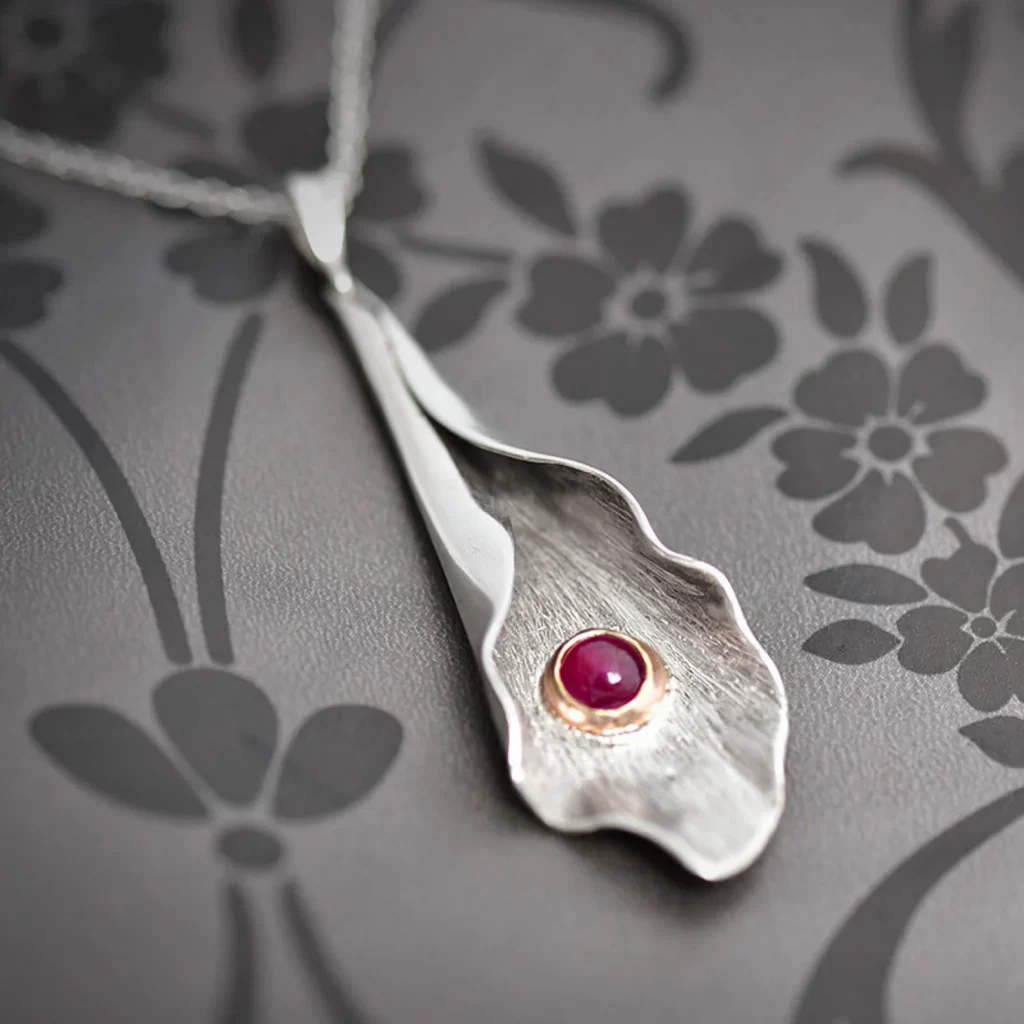 Ian Caird - jewellery maker - iana jewellery - Ruby pendant